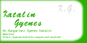 katalin gyenes business card